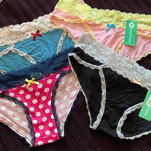 4 Pack Honeydew Ahna Hipsters Size Large